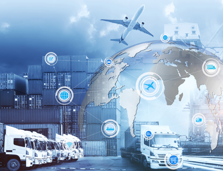 Vernetzung der Logistik - Schaubild